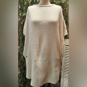 LOFT Elegant Cream Women's Poncho Sweater NWOT
